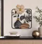 Метална стенна декорация с вази и цветя,  50x60см, снимка 3