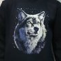 Нов мъжки суичър с дигитален печат Вълк - Звезди, Серия вълци, снимка 2
