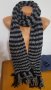 Ръчно плетен класически мъжки шал, снимка 1 - Други - 30613150