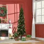 HOMCOM Изкуствена коледна елха, тънка, шишарка, снимка 2