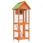 vidaXL Къщичка за птици кафява 60x58,5x160 см масивна чамова дървесина, снимка 1