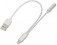 Преходник от iPhone Lightning към ст. жак женско + USB мъжко Digital One SP01028 Адаптер Lightning t, снимка 1 - USB кабели - 29832938