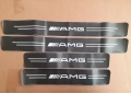 Качествени карбон стикери за прагове с лого АМЖ AMG Mercedes за кола автомобил джип ван , снимка 1