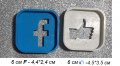 Фейсбук Лайк facebook like Лого пластмасов резец форма фондан тесто бисквитки, снимка 1 - Форми - 31357806