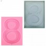 Цифра 8 число за клечка близалки осми Март силиконов молд форма фондан шоколад , снимка 2
