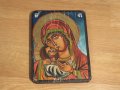 Стара православна икона икона на света богородица умиление, Дева Мария с Младенеца , снимка 1