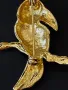 Уникална брошка папагал метал глазура Германия, снимка 2