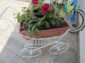 количка  за декорация  на цветя и кашпи, снимка 8