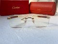 Cartier мъжки слънчеви очила с дървени дръжки диоптрични рамки, снимка 4