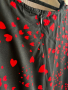 Influence - Черна лятна рокля с червени сърца., снимка 10