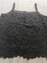 Черен дантелен потник с подплата FRANSA, снимка 1 - Потници - 42212901