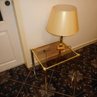Масичка, шкавче, нощна лампа-златен обков.Дизайнерска мебел.Внос. , снимка 6 - Други стоки за дома - 31368724