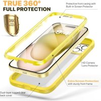Нов защитен калъф кейс гръб за телефон iPhone 15 6.1 инча Айфон с протектор за екран , снимка 2 - Калъфи, кейсове - 42242097