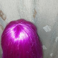 Цикламова перука от изкуствен косъм за парти , снимка 6 - Аксесоари за коса - 42899741