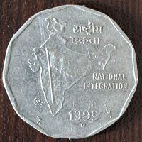 2 рупии 1999, Индия, снимка 1 - Нумизматика и бонистика - 44225476