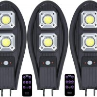 3 броя 300W Соларна лампа тип Cobra + стойка за монтаж + дистанционно, снимка 1 - Соларни лампи - 33842935
