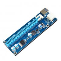 НОВ Екстендер Estillo Riser Card 6Pin PCI-Е x 1 към PCI-Е x16 риг крипто рейзъри, снимка 5 - Кабели и адаптери - 35148639