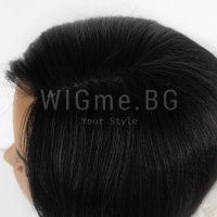 Черна перука от ЕСТЕСТВЕН косъм Селена, снимка 6 - Аксесоари за коса - 37787565