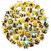 50 бр Пчели Пчелички Пчела самозалепващи лепенки стикери за украса декор ръчна изработка, снимка 1 - Други - 42359471