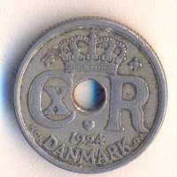 Дания 10 йоре 1924 година, снимка 1 - Нумизматика и бонистика - 38085014