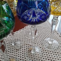 Кристални цветни чаши, снимка 8 - Чаши - 42702782