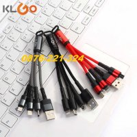 Качествен удобен кабел KLGO 3в1 – Type-C, MicroUSB и iPhone samsung huawei, снимка 4 - USB кабели - 30428927
