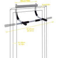 door trainer  Регулируема щанга за набирания, тренажор за набирания до 200 килограма, снимка 4 - Фитнес уреди - 44264191