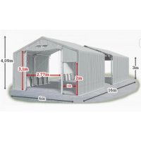 Мобилно хале с размери 6 x 16 x 3 m / 4.09 m - Euroagro, снимка 1 - Други машини и части - 35233220