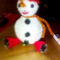 Ръчно плетен Снежни човеци, снимка 2 - Декорация за дома - 38775790