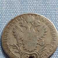 Сребърна монета 20 кройцера 1819г. Франц първи Виена Австрия 26759, снимка 7 - Нумизматика и бонистика - 42888359