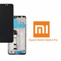 Нов 100% Оригинал LCD Дисплей за Xiaomi Redmi Note 6 Pro  2018 + тъч тъч скрийн + рамка / Черен , снимка 1 - Резервни части за телефони - 31587534