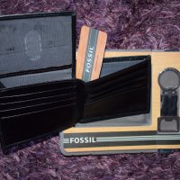FOSSIL мъжки кожен портфейл - подаръчен комплект, снимка 8 - Портфейли, портмонета - 39727583