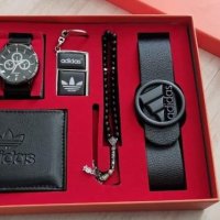 Комплект Adidas колан,часовник,портфейл,броеница,запалка,гривна, снимка 1 - Мъжки - 36904197