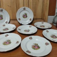 Стар български порцелан чинии , снимка 1 - Антикварни и старинни предмети - 39896821