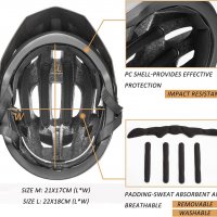 ROCKBROS Унисекс Интегриран универсален шлем за велосипед МТБ/сваляща се козирка + EPS, снимка 7 - Аксесоари за велосипеди - 37223521