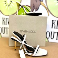 Бели Елегантни сандали на ток EVEN&ODD, снимка 2 - Дамски обувки на ток - 40152204