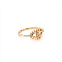 Златен дамски пръстен 1,27гр. размер:55 14кр. проба:585 модел:20067-2, снимка 2 - Пръстени - 42528898