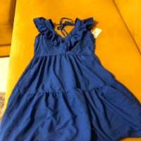 Дамска рокля с гол гръб - кралско синьо, снимка 2 - Рокли - 37501094
