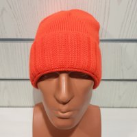 Нова зимна шапка Марекс с подгъв в неонов цвят, снимка 6 - Шапки - 30820248