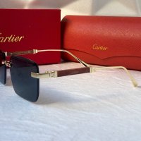 Cartier мъжки слънчеви очила с дървени дръжки, снимка 8 - Слънчеви и диоптрични очила - 42796957