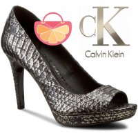 ПРОМО 🍊 CALVIN KLEIN 🍊 Дамски сандали от ест. кожа BLACK LABEL 37-38-39 номер нови с кутия, снимка 11 - Сандали - 21013950