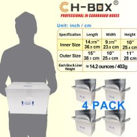 CH-BOX Thermo Chill двойно изолирана кутия с подложка, 4 бр 37x24x26cm, снимка 2 - Други стоки за дома - 42233055