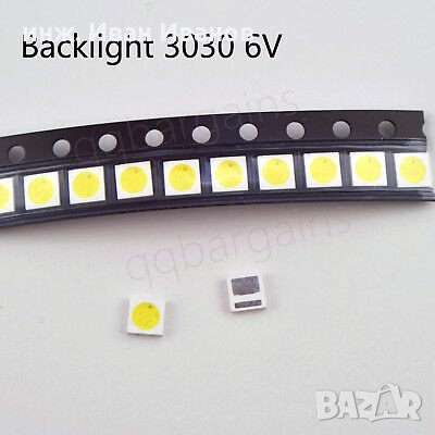 LED 3030 1W, 6V, 150mA, 3000K  светодиоди за повърхностен монтаж, снимка 1