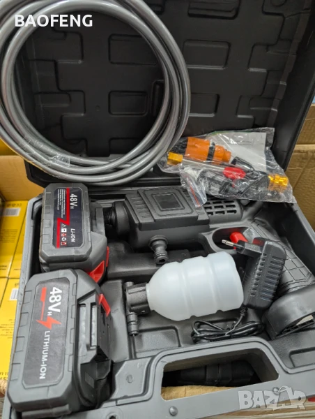 ТОП ЦЕНА 6000mah 48V 2 батерии АКУМУЛАТОРНА ВОДОСТРУЙКА за кола дом градина 30 bar, снимка 1