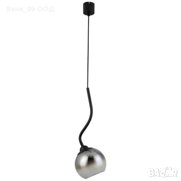 Полилей с абажур от опушено стъкло, снимка 1