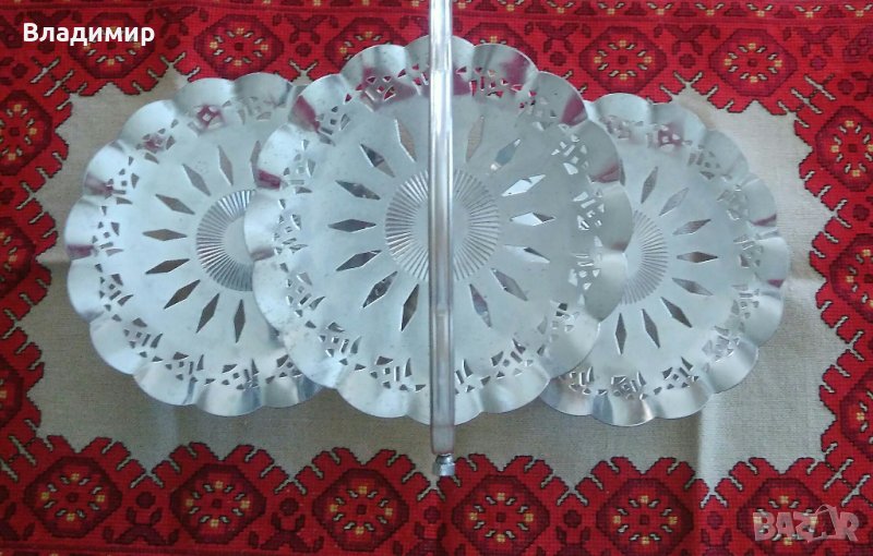 Сгъваема фруктиера - 3 части, неръждаема, снимка 1