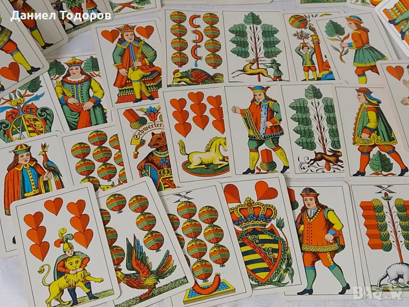 Стари Ретро Карти   за Игра, - 32 бр., снимка 1