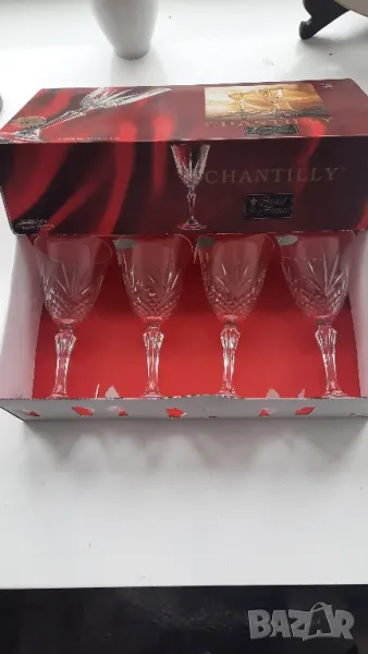 Chantilly,France 24% оловен кристал чаши за вино, снимка 1