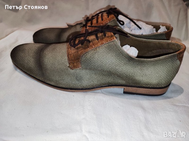 Стилни и италиански обувки от естествен велур Roberto Renzo №43, снимка 1