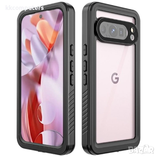 Google Pixel 9 Pro REDPEPPER Водоустойчив / Удароустойчив Калъф + Скрийн Протектор – Черен, IP68, снимка 1